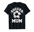Soccer Mum Soccer Ball Distressed T-Shirt - Trendy Graphic for Adults