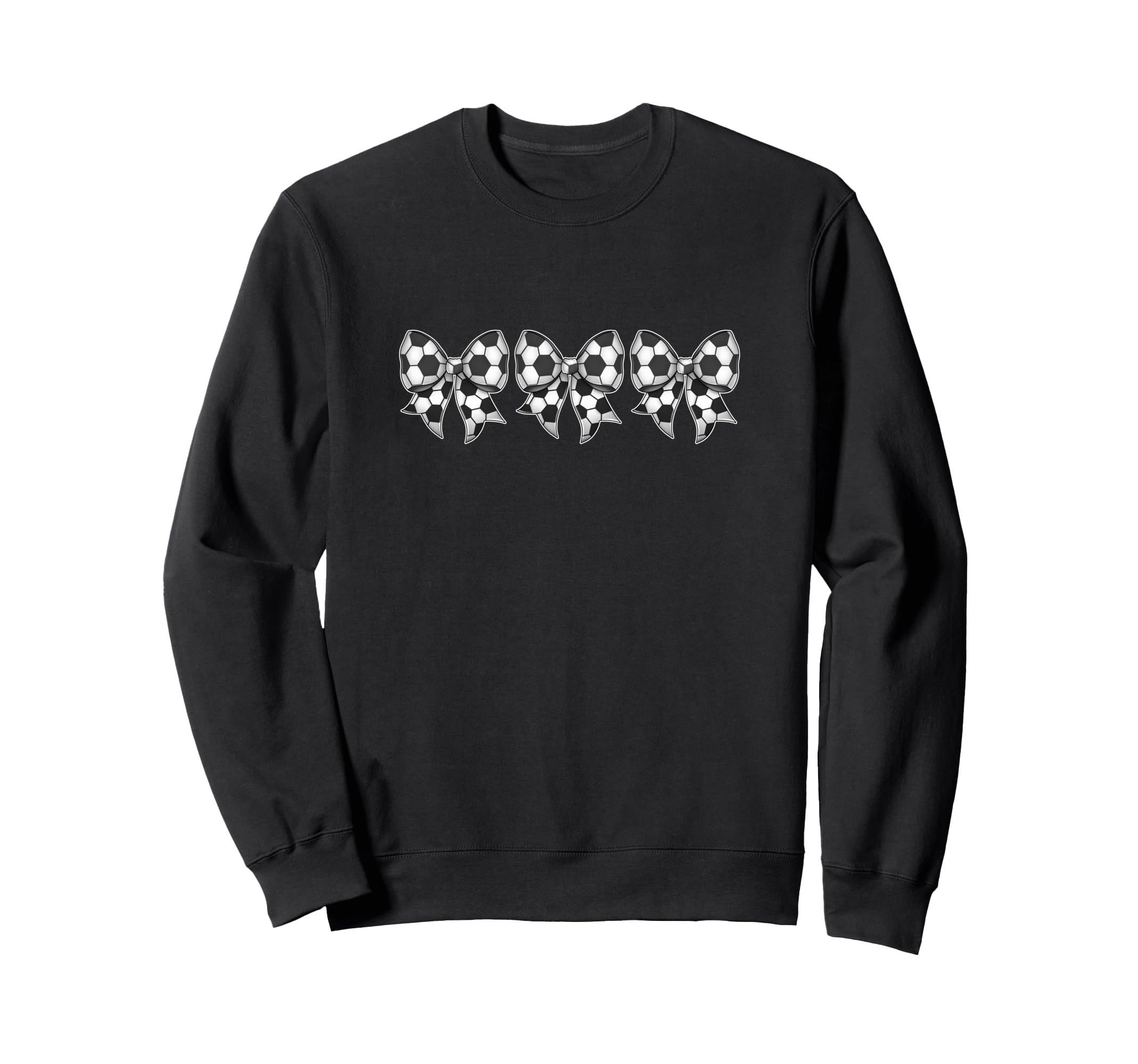 Stylish Soccer Themed Bow Sporty Sweatshirt - Custom Art Print for Adults