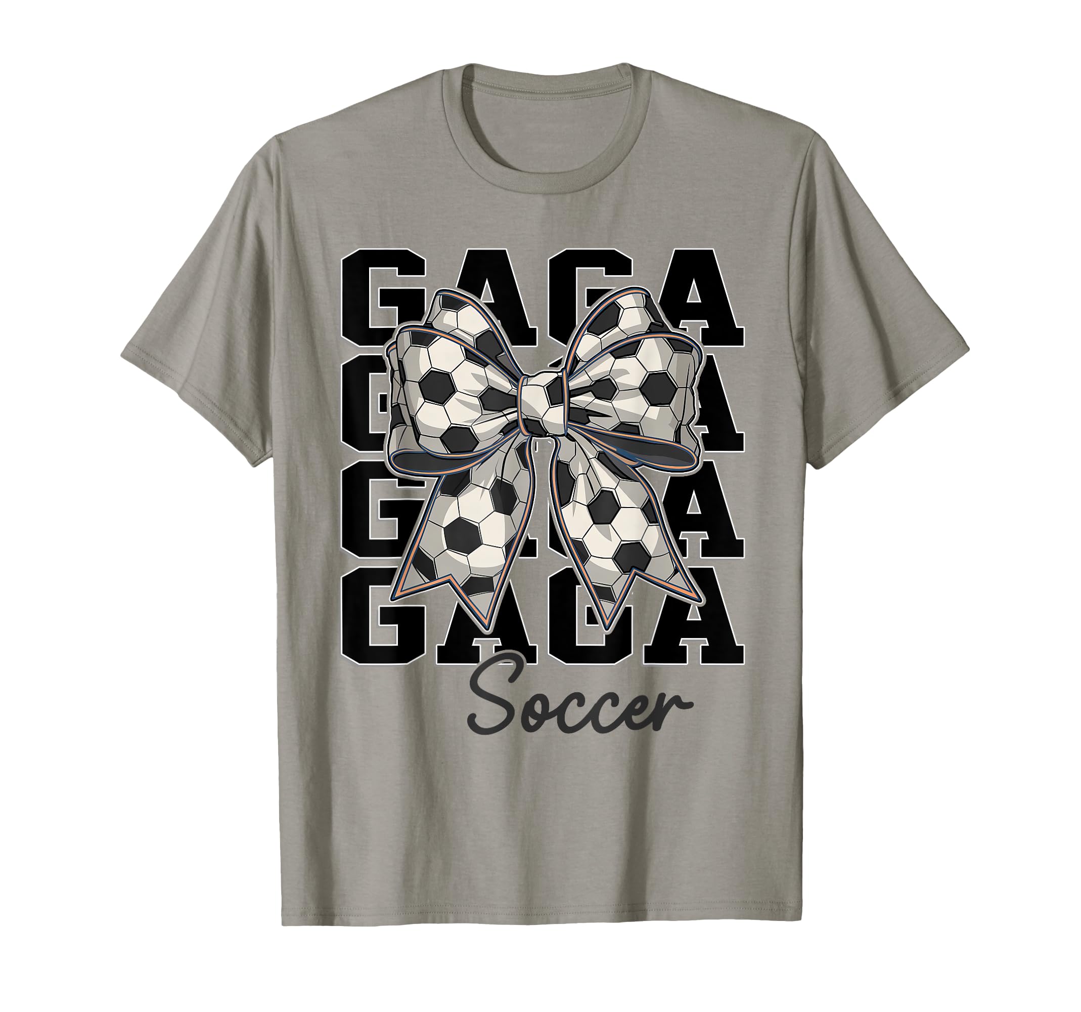 Soccer Gaga Coquette Bow Biggest Fan T-Shirt - Graphic Print for Adults