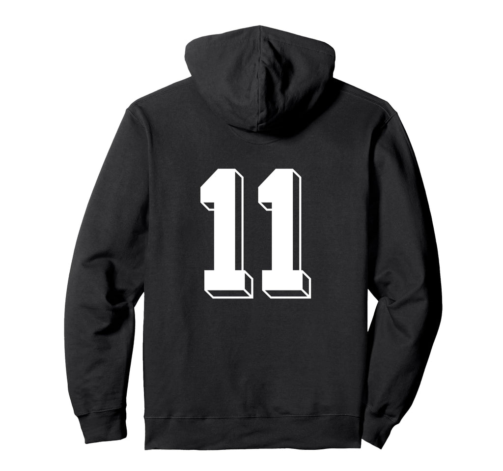Number 11 Backside 80S 90S Team Jersey Hoodie - Custom Art Print Unisex