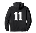 Number 11 Backside 80S 90S Team Jersey Hoodie - Custom Art Print Unisex