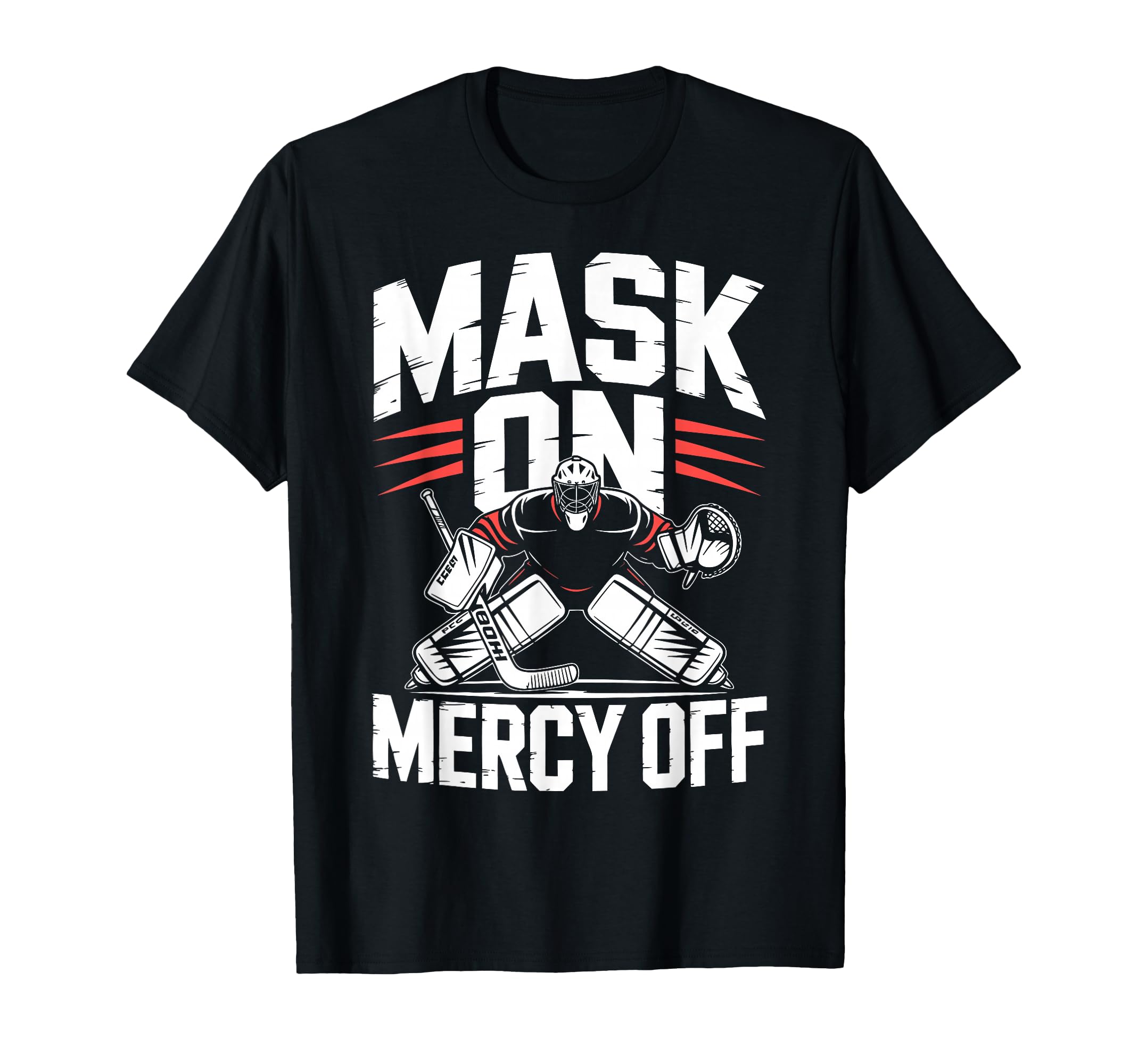 Ice Hockey Goalkeeper Mask Hockey Goalie T-Shirt - Minimalist Print Unisex