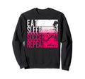 Eat Sleep Soccer Repeat Funny Sweatshirt - Unique Graphic Unisex