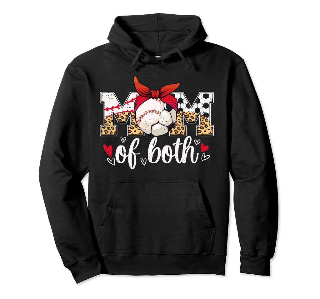 Mom Both Baseball Soccer Mom Soccer Hoodie - Trendy Graphic Men Women
