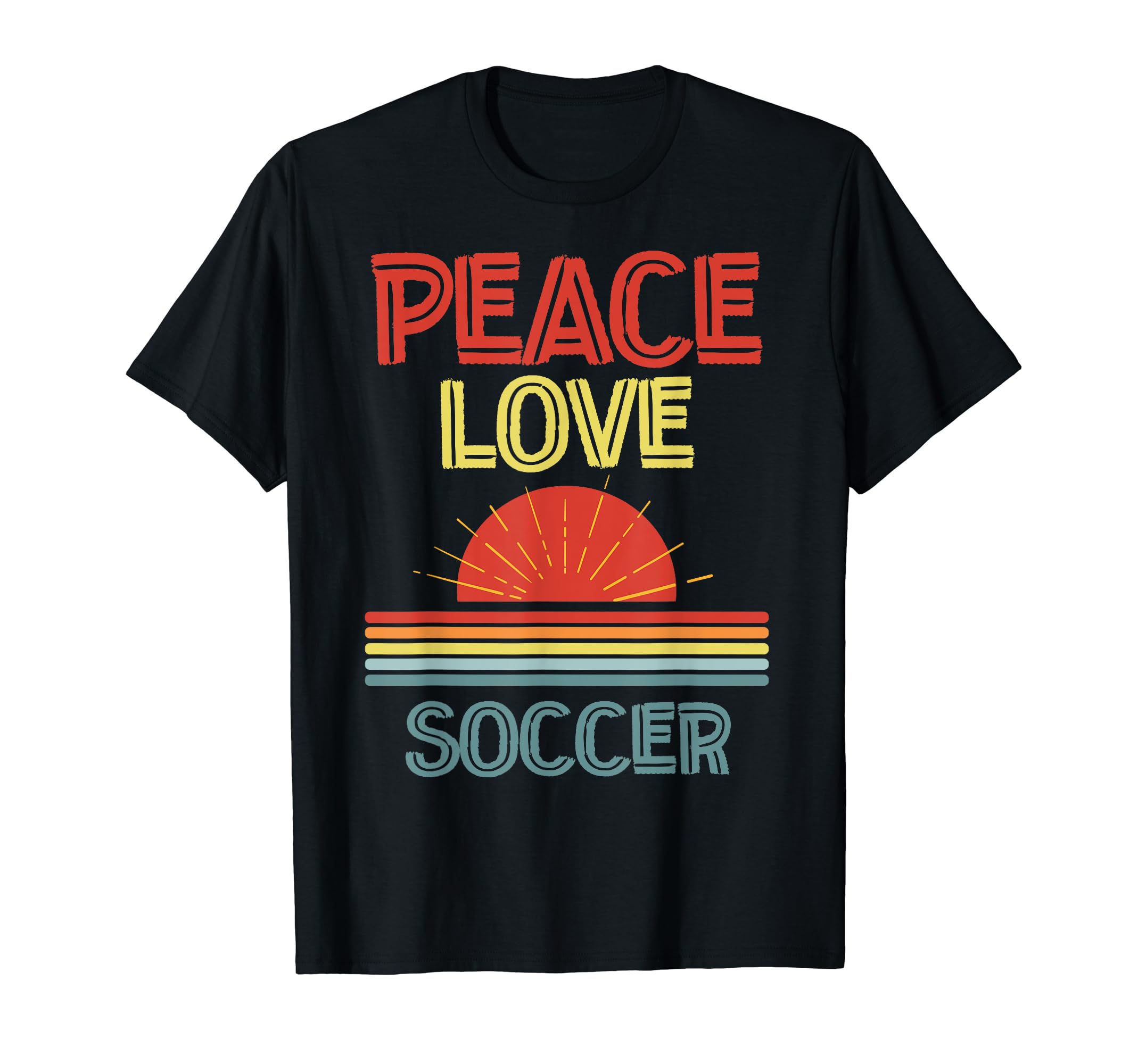 Piece Love Soccer Funny T-Shirt - Unique Graphic Men Women