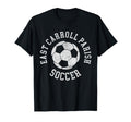 East Carroll Parish Soccer Distressed 90S T-Shirt - Minimalist Print Unisex