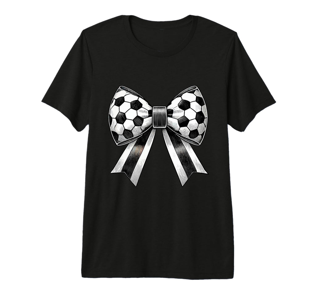 Coquette Soccer Bow Aesthetic Soccer T-Shirt - Minimalist Print Men Women