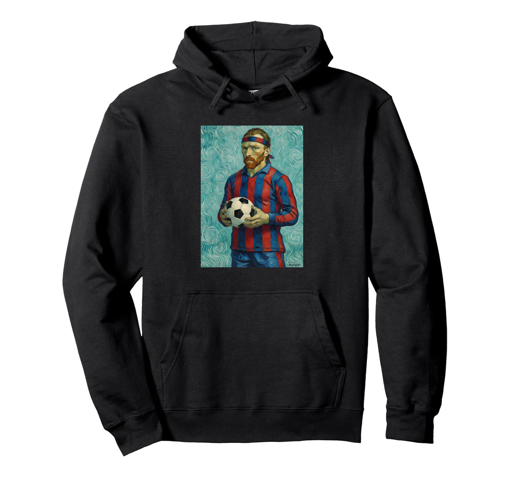 Vincent Stripes Loves Football Soccer Hoodie - Aesthetic Graphic Unisex