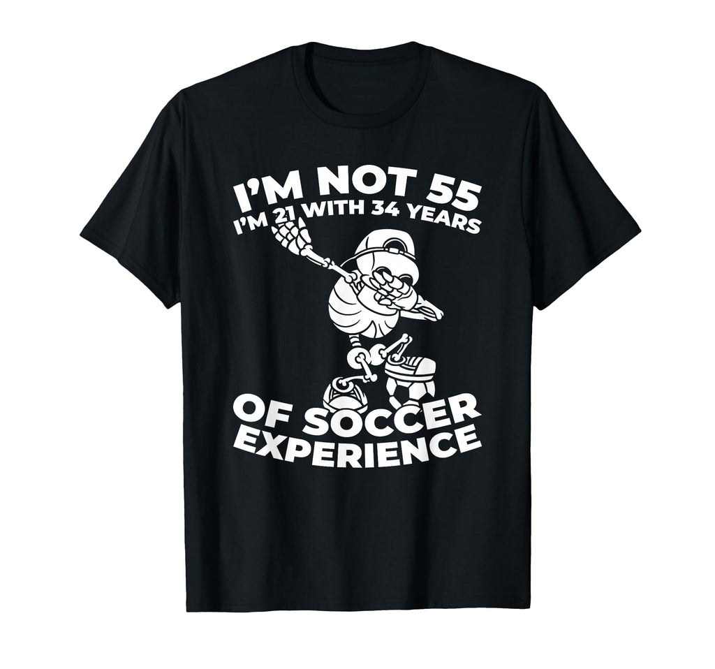 55Th Birthday Soccer Player Team Sports T-Shirt - Unique Graphic Men Women