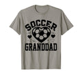 Soccer Granddad Heart Granddad T-Shirt - Casual Everyday Wear Men Women