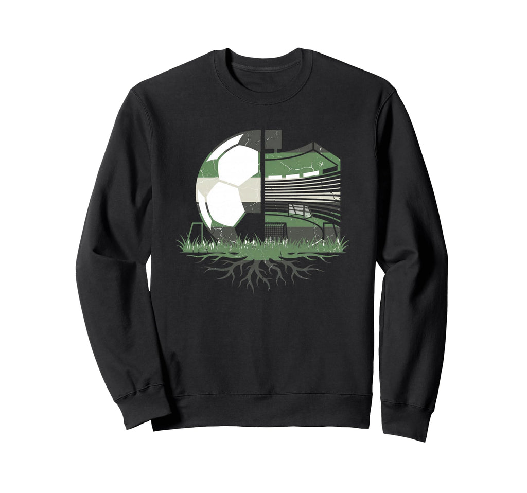 Soccer Ball Field Fusion Nature Sweatshirt - Graphic Print Unisex