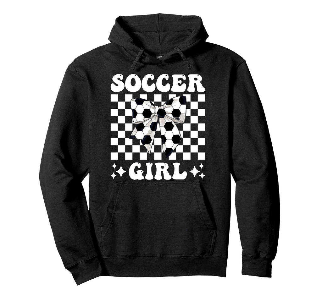 Soccer Coquette Bow Hoodie - Custom Art Print Men Women