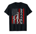 American Flag Soccer Player Usa Patriotic T-Shirt - Novelty Apparel Unisex