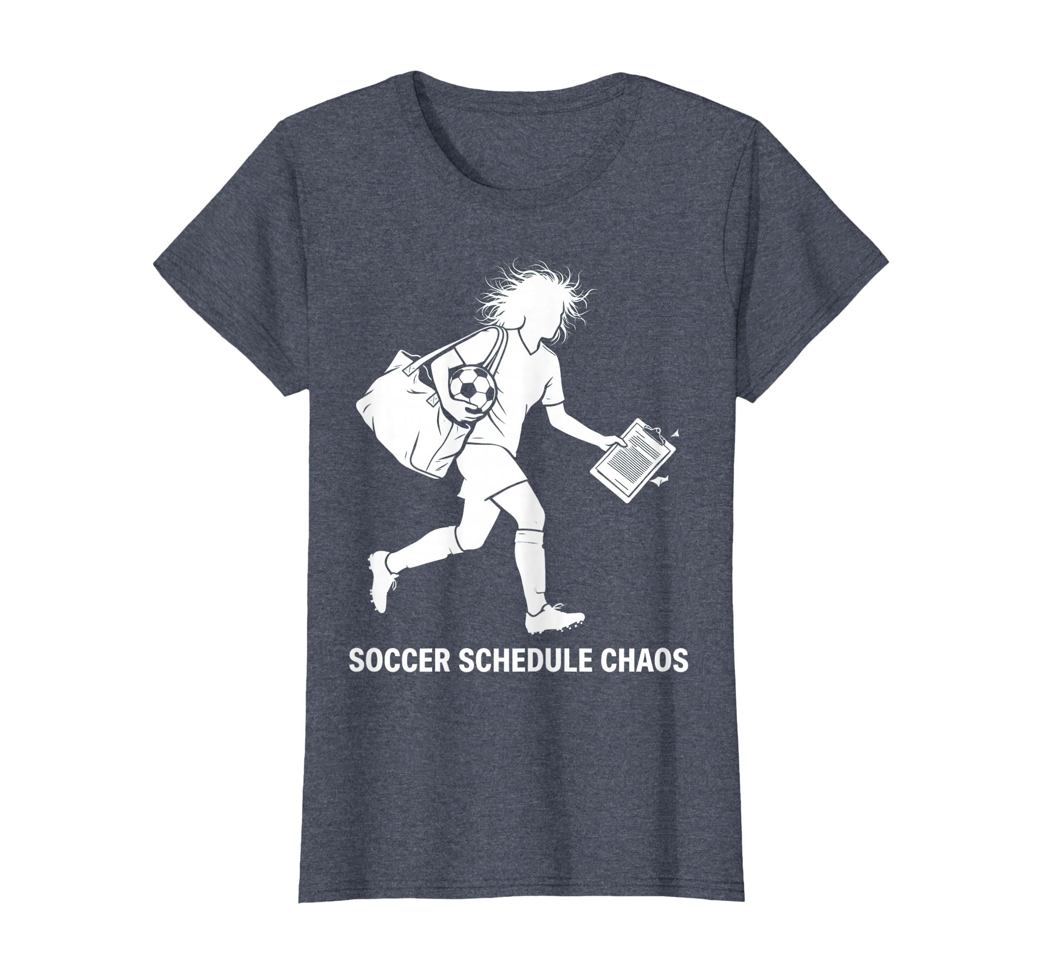 Soccer Mom Schedule Chaos Funny T-Shirt - Novelty Apparel for Adults
