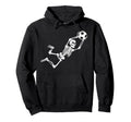 Funny Skeleton Soccer Lovers Spooky Hoodie - Novelty Apparel for Adults
