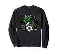Funny Dragon Soccer Ball Sweatshirt - Novelty Apparel Men Women