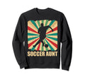 Soccer Aunt Proud Auntie Soccer Player Sweatshirt - Graphic Print Unisex