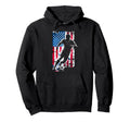 American Flag Soccer Player Patriotic Hoodie - Custom Art Print Men Women
