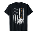 Baseball Coach American Flag T-Shirt - Custom Art Print for Adults