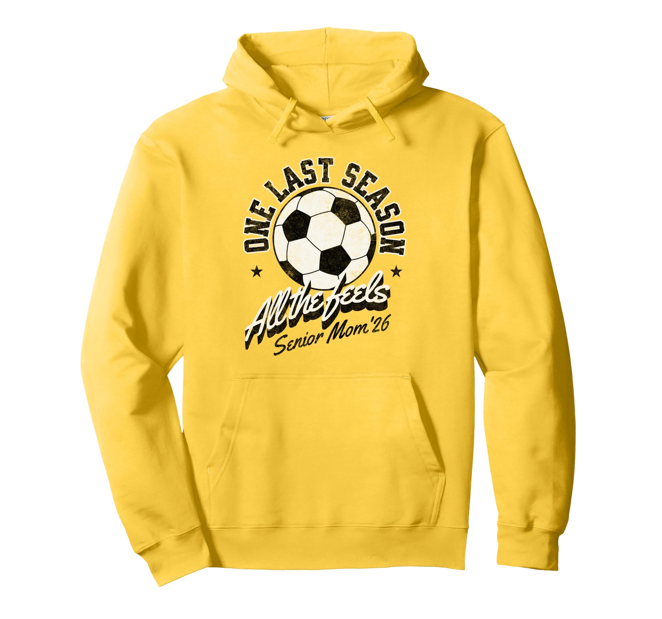 Soccer Senior Mom 2026 Distressed Hoodie - Custom Art Print Unisex