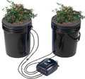 VEVOR DWC Hydroponics Grow System, Hydroponic Growing System with Top Drip Kit, Deep Water Culture 5-Gallon 2 Buckets, with Air Pump, Air Stones and Water Level Device for Leafy Vegetables