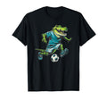 Alligator Soccer Player Crocodile T-Shirt - Minimalist Print Unisex