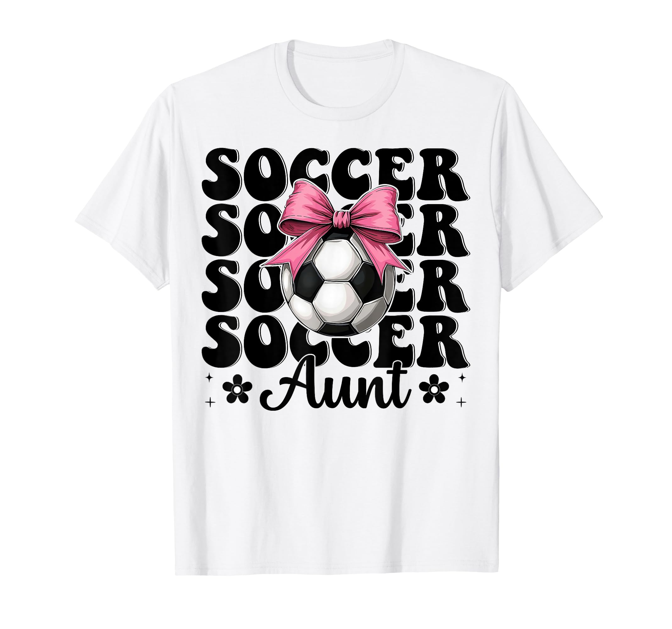 Soccer Aunt Soccer Auntie Coquette T-Shirt - Casual Everyday Wear Unisex