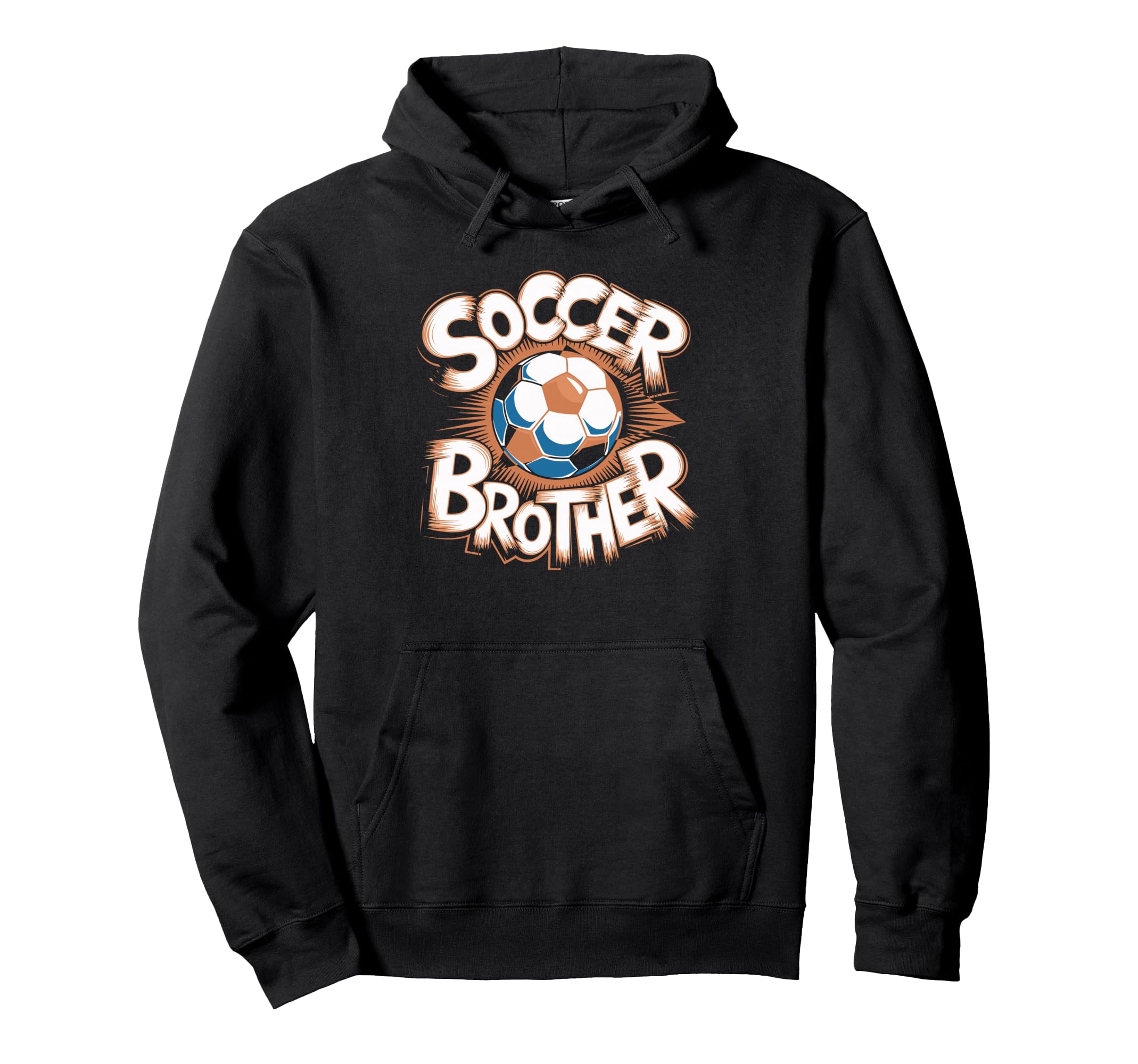 Soccer Brother Sketch Ball Hoodie - Unique Graphic for Adults