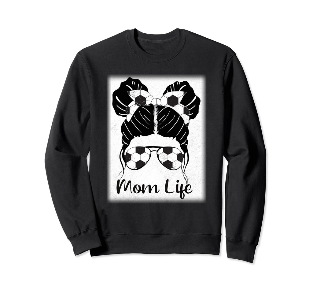 Soccer Mom Funny Soccer Ball Glasses Sweatshirt - Minimalist Print Unisex