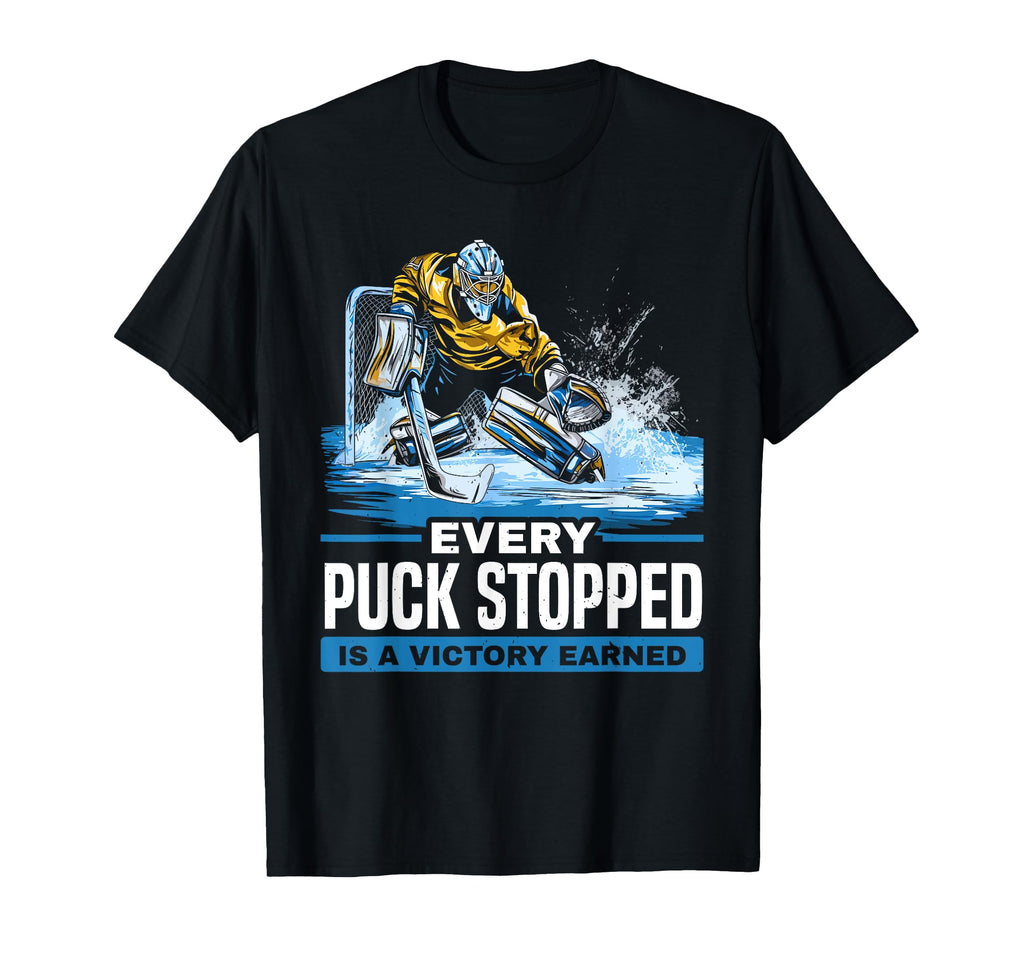 Ice Hockey Goalie Goaltender Keeper T-Shirt - Custom Art Print for Adults