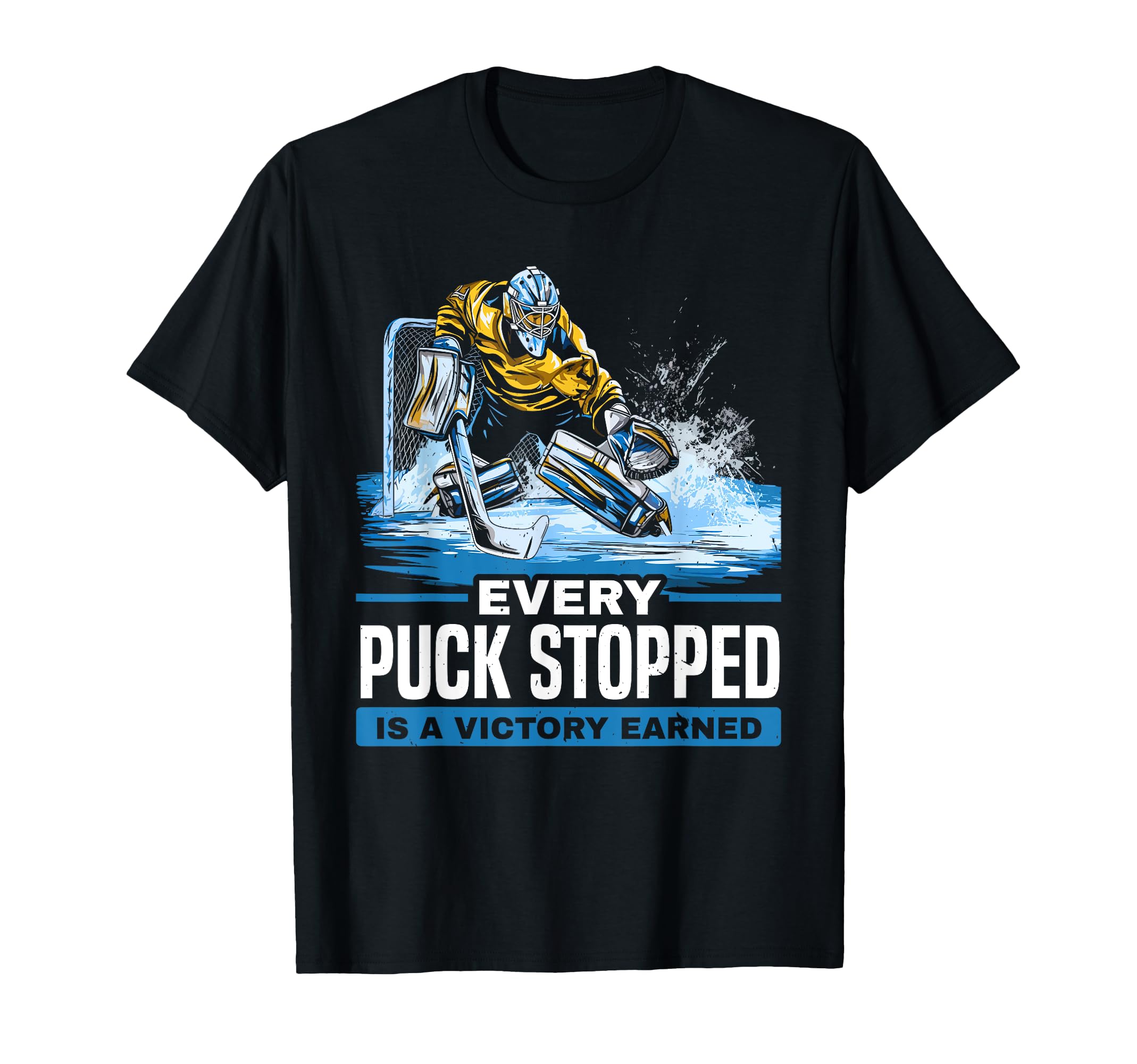 Ice Hockey Goalie Goaltender Keeper T-Shirt - Custom Art Print for Adults