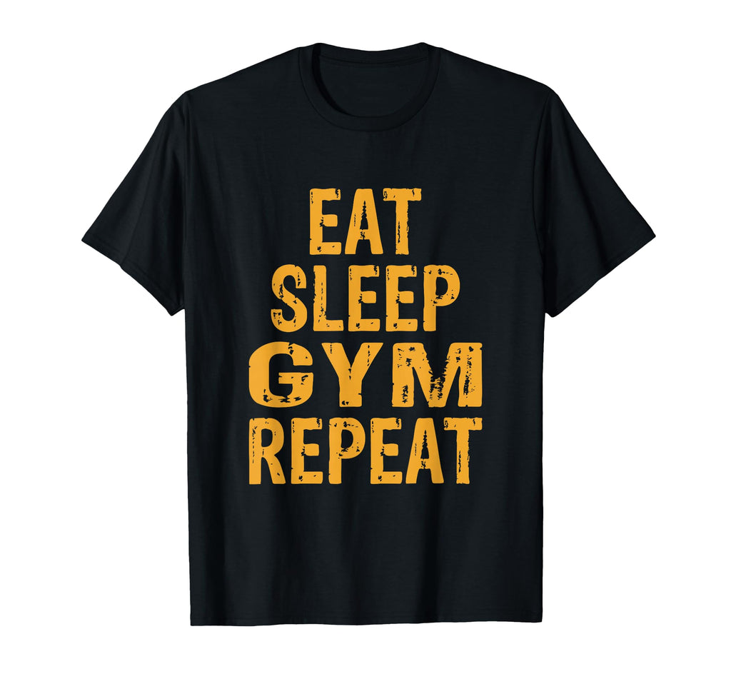 Eat Sleep Gym Repeat T-Shirt - Graphic Print Men Women
