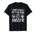 Dog Lover Funny Soccer T-Shirt - Graphic Print for Adults