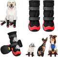 Dog Shoes for Medium Large Size Dogs, Breathable Dog Shoe for Hot Pavement, Dog Booties and Paw Protectors to Prevent Licking, Anti-Slip Dog Boots with Reflective for Summer, Hiking, Snow (Size 5)