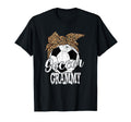 Soccer Grammy Leopard Funny Mothers Day T-Shirt - Minimalist Print Unisex