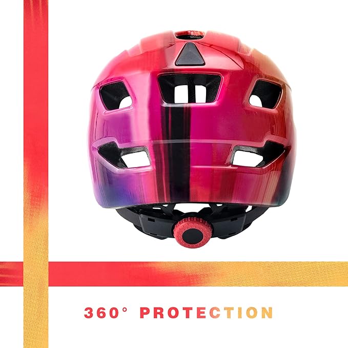 OnBros Kids Bike Helmet - Bike Helmets for 5-14 Boys or Girls with Visor, Children Bicycle Helmet for Skateboard Mountain Scooter Road Cycling, Lightweight and Adjustable 50-57CM