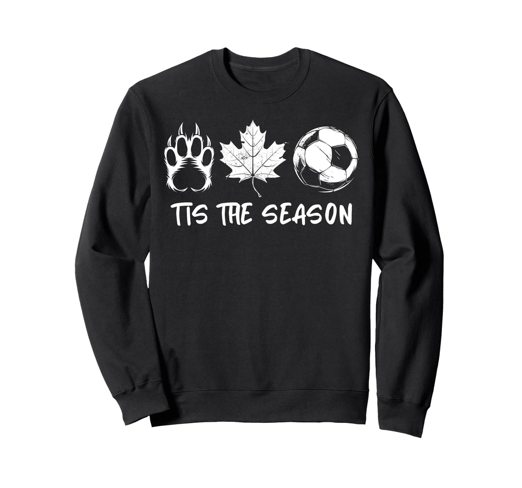Tis Season Bear Paw Maple Leaf Sweatshirt - Novelty Apparel for Adults