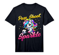 Pass Shoot Sparkle Soccer Player T-Shirt - Casual Everyday Wear for Adults