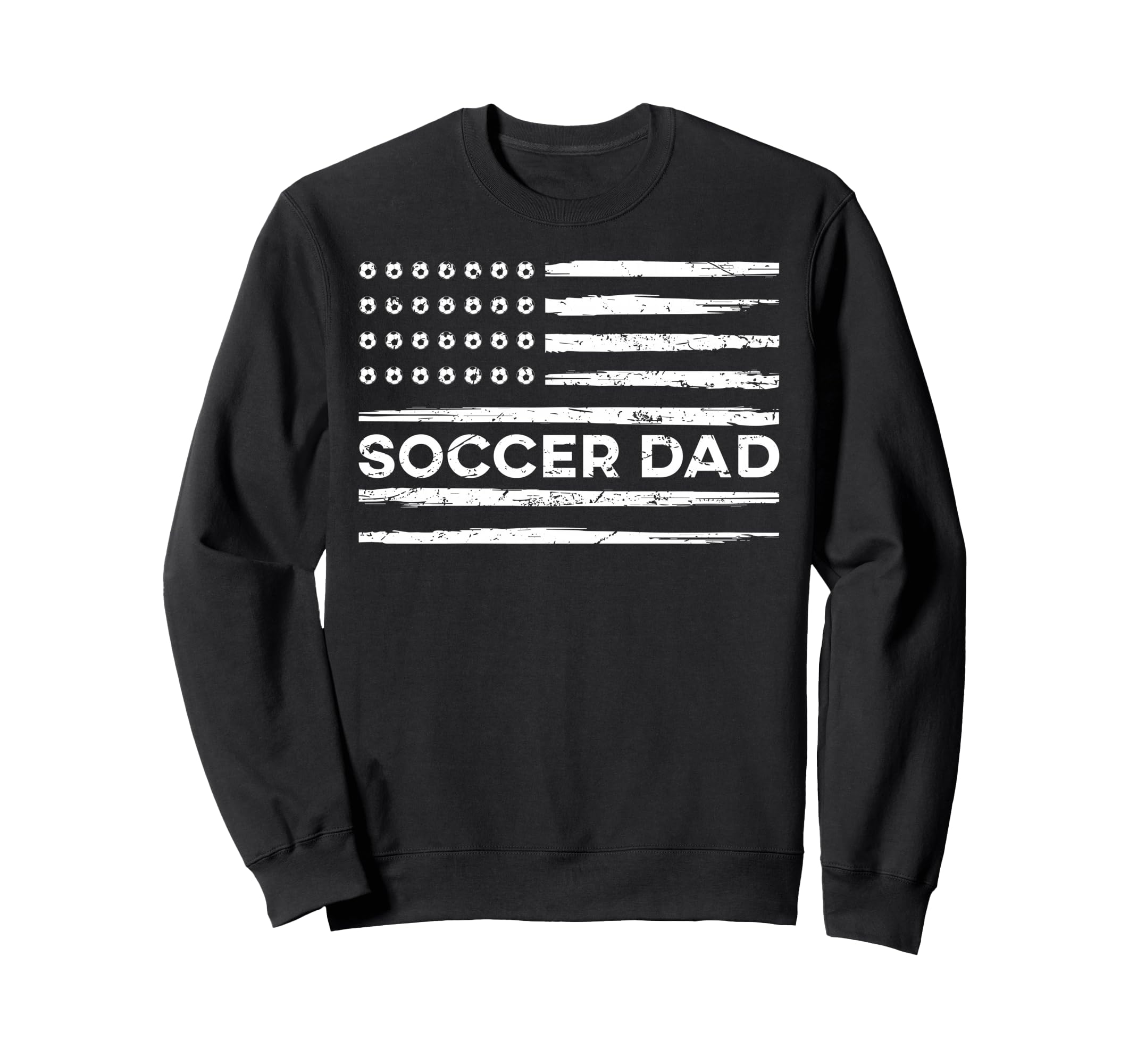 Soccer Dad Usa Flag Distressed Sweatshirt - Streetwear Style Unisex