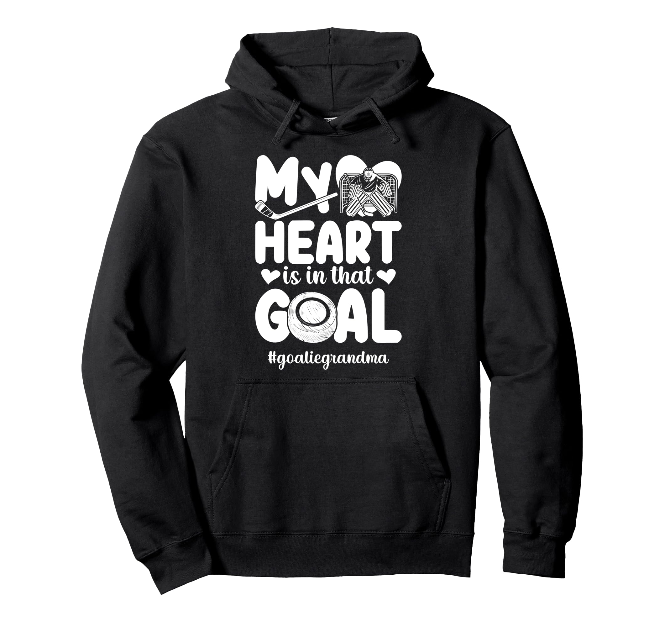Proud Ice Hockey Goalie Grandma Hockey Hoodie - Novelty Apparel Men Women