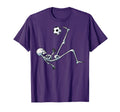 Skeleton Soccer Football Halloween T-Shirt - Minimalist Print Unisex