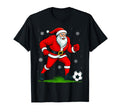 Santa Playing Soccer Funny Soccer T-Shirt - Custom Art Print for Adults