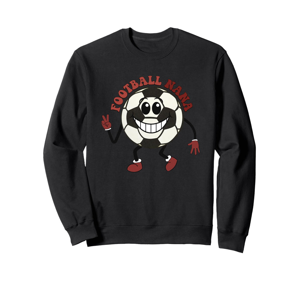 Football Nana Soccer Ball Cartoon Sweatshirt - Minimalist Print Unisex