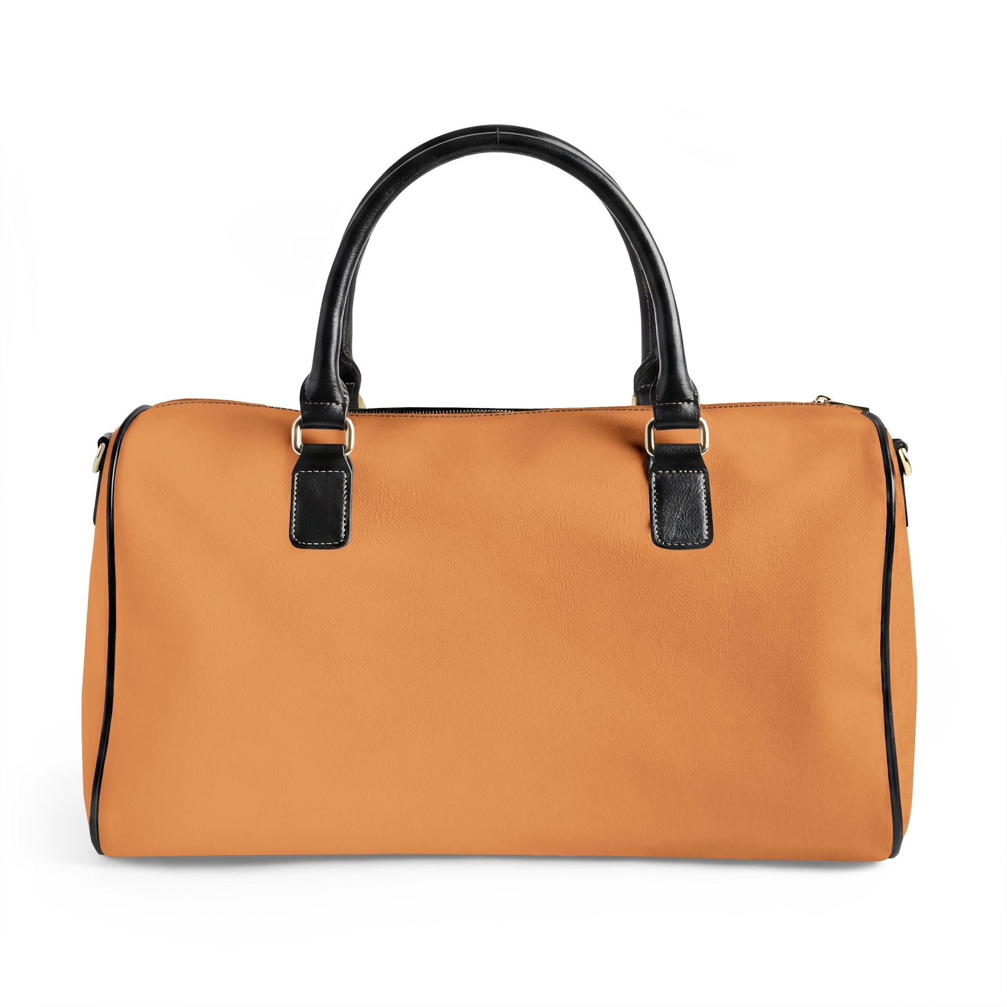 Chic Faux Leather Travel Bag, TAN —  'Le Guépard - Wild & Free' Weekender Duffle