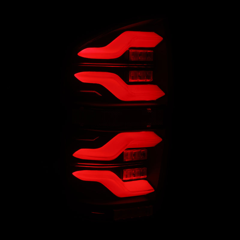 AlphaRex 16-21 Toyota Tacoma LUXX LED Taillights Alpha Blk w/Activ Light/Seq Signal 680080 *Discontinued