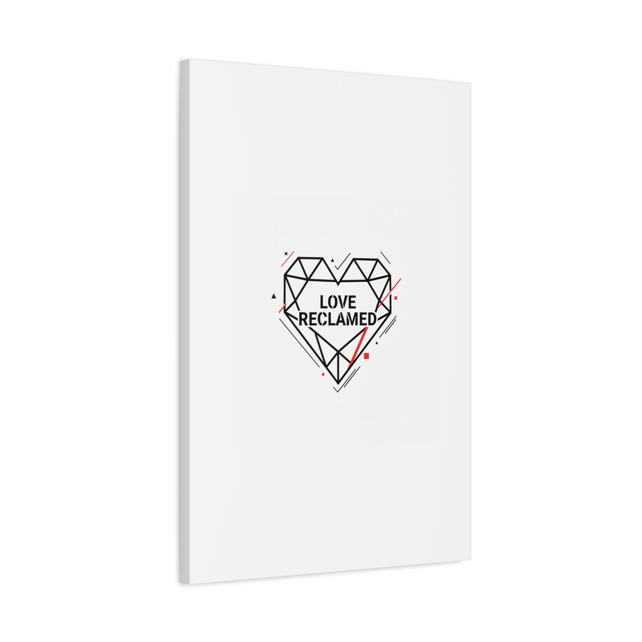 Love Reclaimed Canvas | modern heart design, minimalist love icon