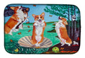 Corgi Birth of Venus Dish Drying Mat Absorbent Dish Drying Mat Pad for Kitchen Counter Dish Drainer Mat for Countertop, 14 x 21", Multicolor