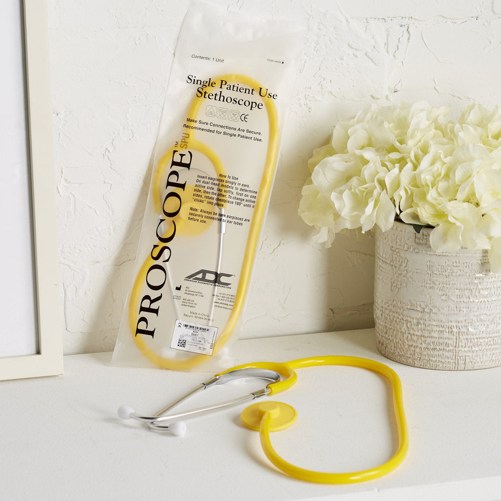 Proscope Disposable Stethoscope, Binaural, Yellow, 22 Inch 664Y