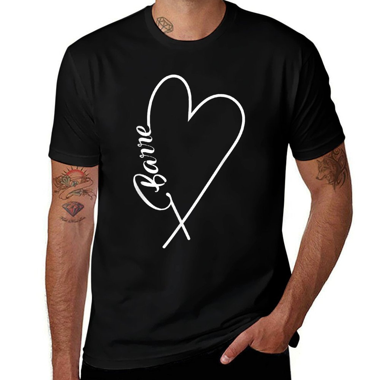 Barre Shirts - I Heart Barre - Workout Lovers Tee  Stretchy T-Shirt