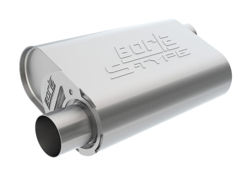 Borla CrateMuffler Mopar BB 383/413/426/440 S-Type 2.5in Offset/Offset 14inx4.35inx9in Oval Muffler 400942